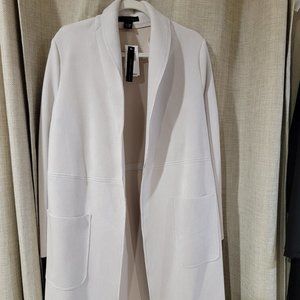 Joan Vass faux leather cream jacket